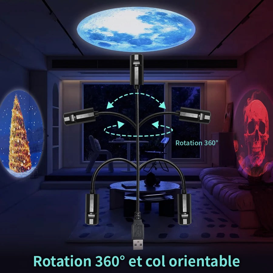 Lampe Lune Noxilune – Projecteur d'ambiance Halloween & Noël